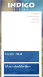 Mobile Screenshot of indigo-betten.ch