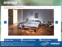 Tablet Screenshot of indigo-betten.ch